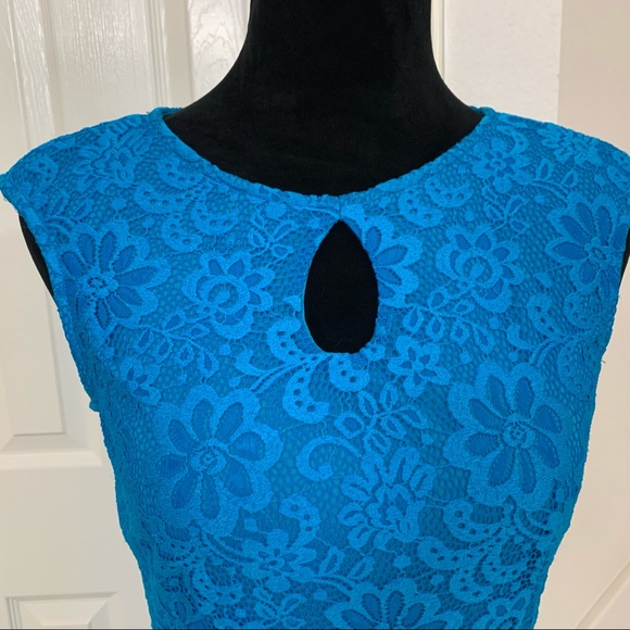 Maggy London Blue Lace Dress - Picture 2 of 12